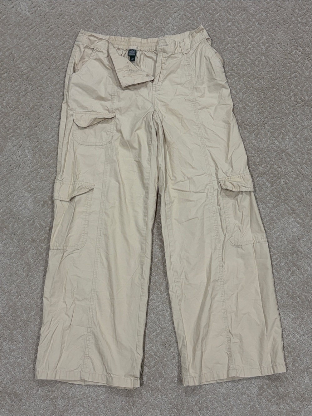 wild fable Women's Cream Cargo Pants with Multiple Pockets